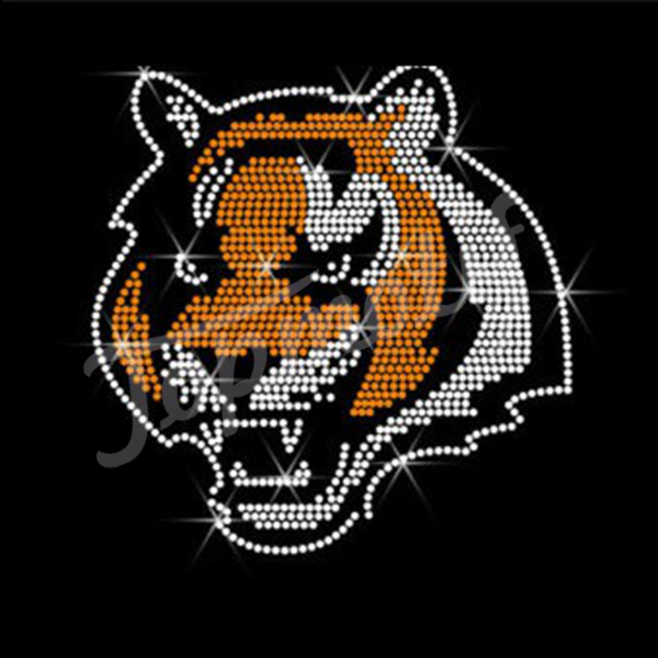 Powerful America Football Team Logo Cincinnati Bengals Rhinestone Transfer