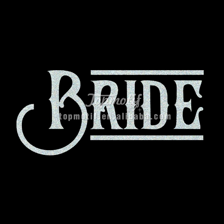 Rodeo Cowgirl Bride Bridal Party GLITTER Iron On Transfer Hotfix