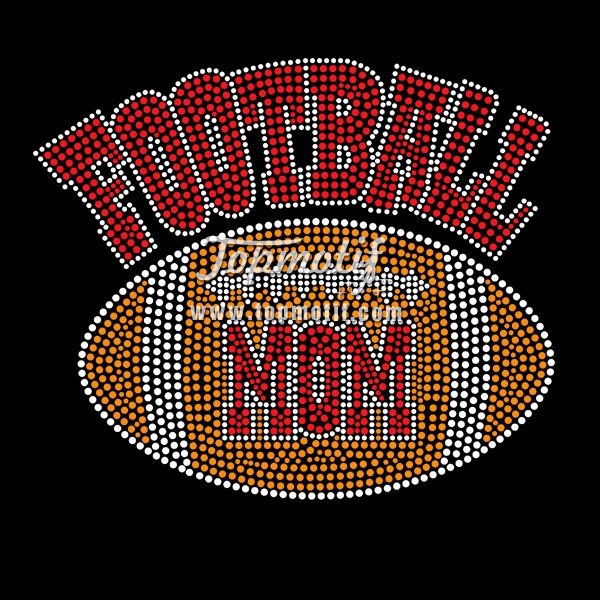 Custom Bling Football Mom Rhinestone T Shirt Transfers Wholesale