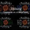 Basketball mom crystal rhinestones hot fix designs patch your color choice
