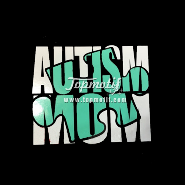 wholesale Autism Mom glitter heat transfer vinyl for clothing