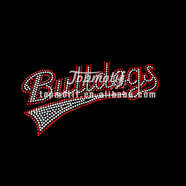 Hotfix Football Motif Bulldog Rhinestone Designs For Clothing