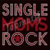 rhinestone single moms rock hotfix crystal motif design