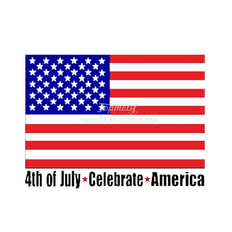 wholesale Hot fix 4th of July celebrate United States vinyl heart Transfer