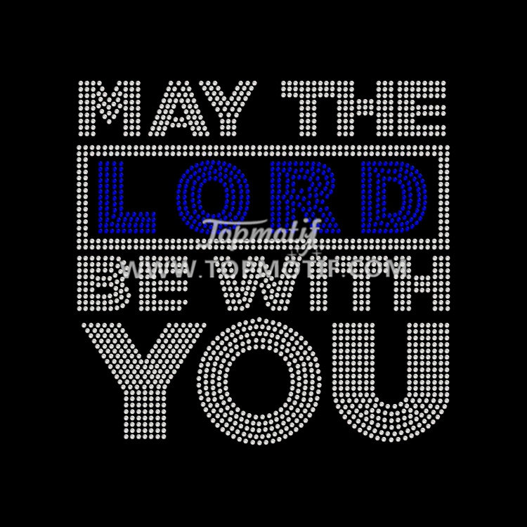 may the lord be with you christian religious hotfix motif design