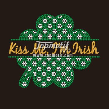 St. Patrick’s Day Bling Glitter Kiss Me …