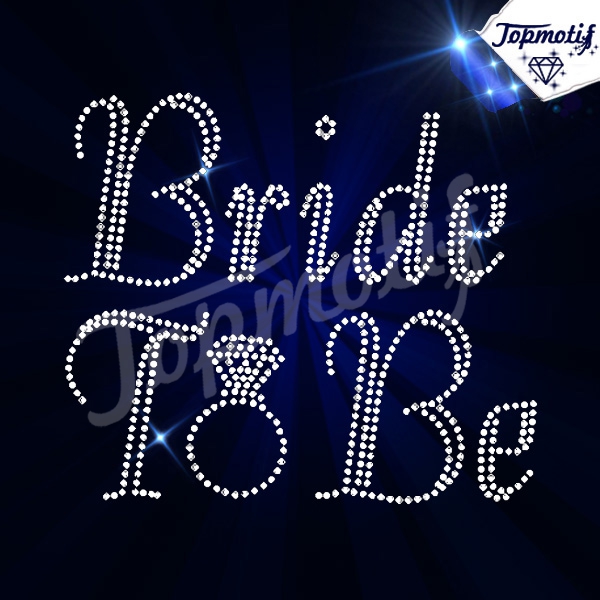 Crystal Appliques Bride To Be Rhinestone Iron On Transfers Bridal Wholesale