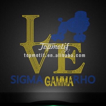 wholesale Sigma Gamma Rho Sorority Rhinestone Transfer Motif
