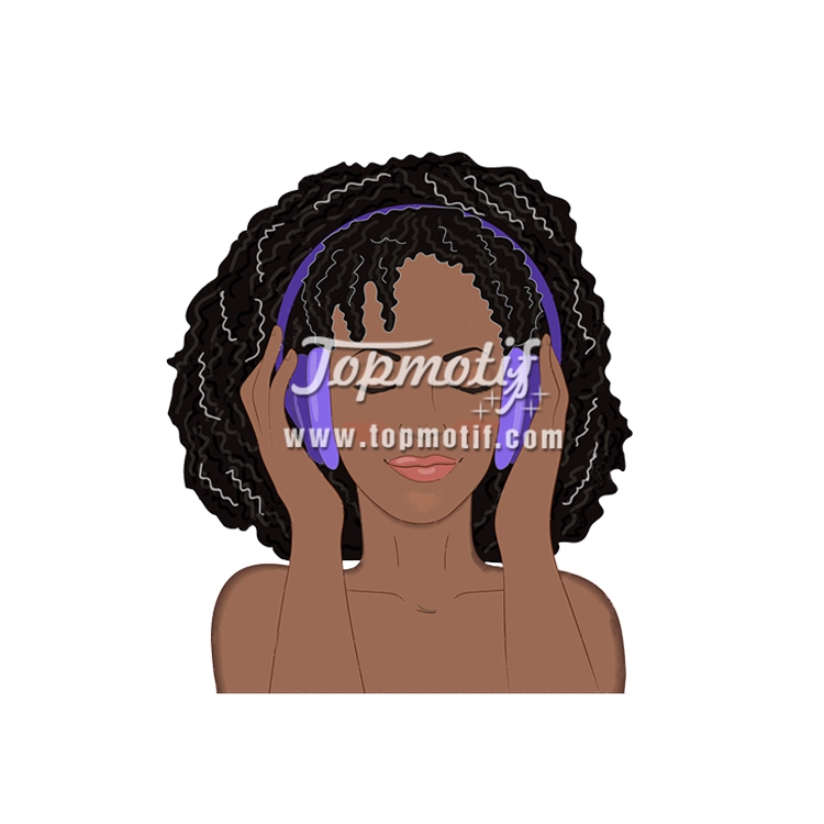 Custom design Black Afro Girl heat press vinyl of shirt