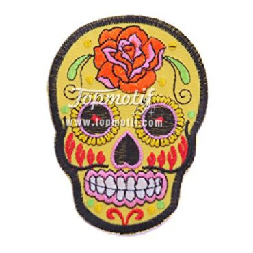 wholesale Flower Skull embroidery d …