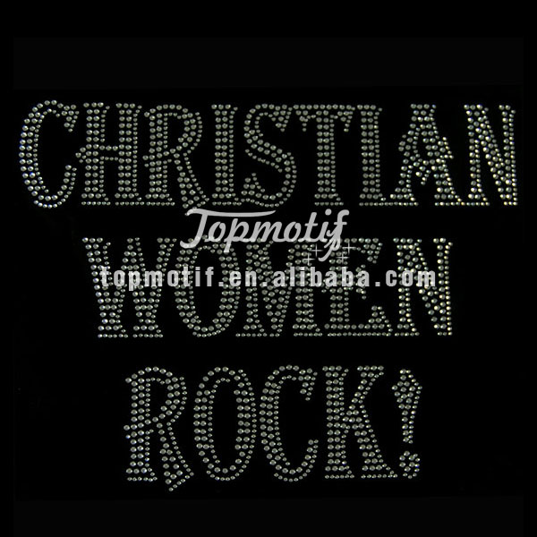 Christian Women Rock Rhinestone Heat Transfer Designs
