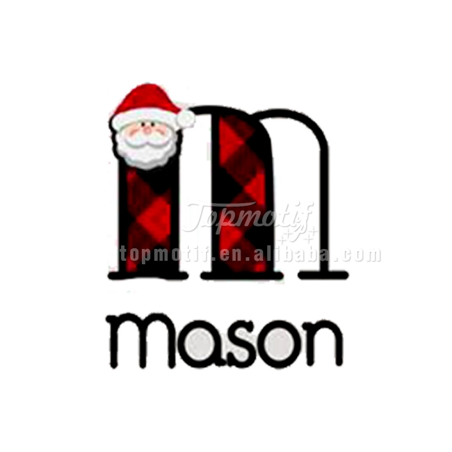 Custom Santa mason vinyl heat transfer for christmas