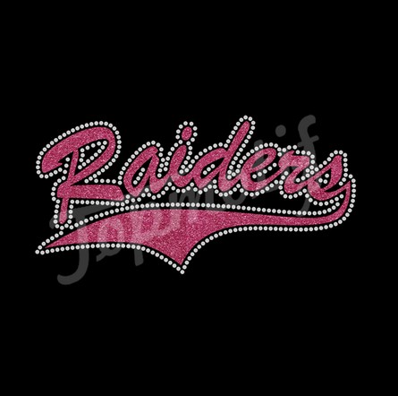 Sports Team Logo Raiders Rhinestone Iron On Transfer Tshirts Sticker