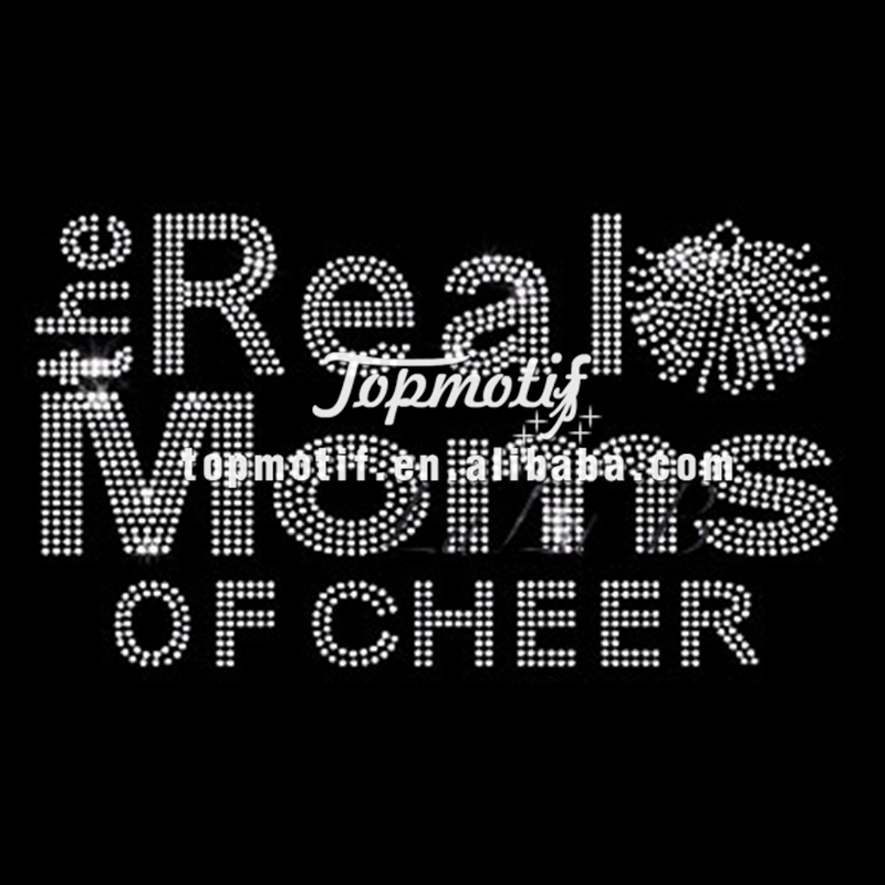 The real moms of Cheer iron on crystal rhinestone transfer