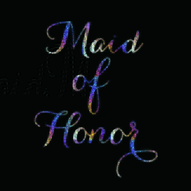 maid of honor customized hologram foil sticker