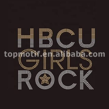 Custom HBCU Girls Rock Rhinestone Iron on Tra …