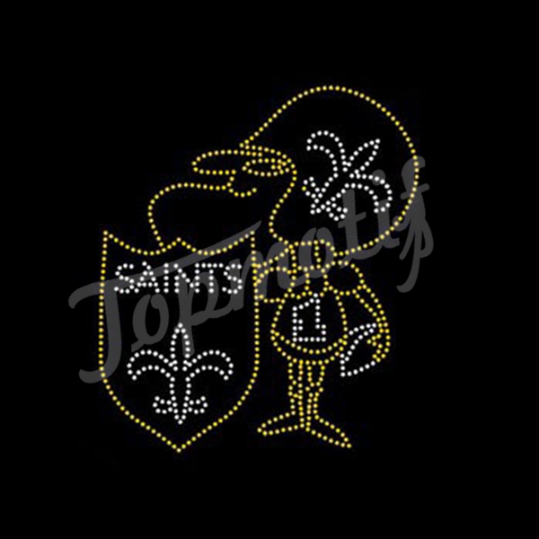 Custom Heat Transfer Motif Design Saints Sports Logo