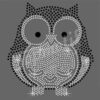 Animal Rhinestone Transfer Owl Design Hot Fix