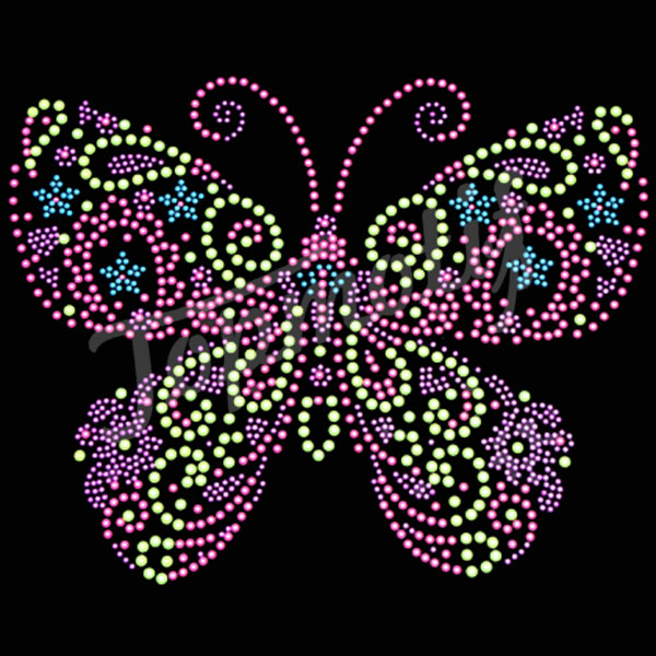 wholesale Pink butterfly rhinestone …