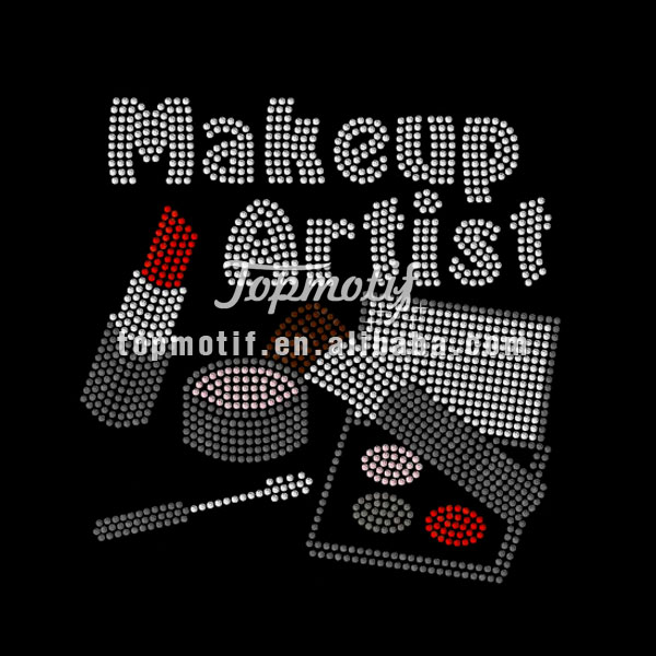 Tshirt Motif Makeup Artist Hotfix Rhinestone Templates