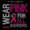 Iron-On Transfers I Wear Pink For All Warriors Rhinestones Designs Templates