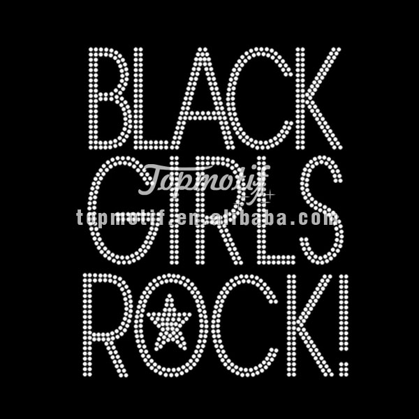 Clothes Apparel Custom Rhinestone Letter Transfers Black Girls Rock