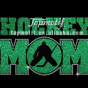 wholesale hockey mom iron on glitte …