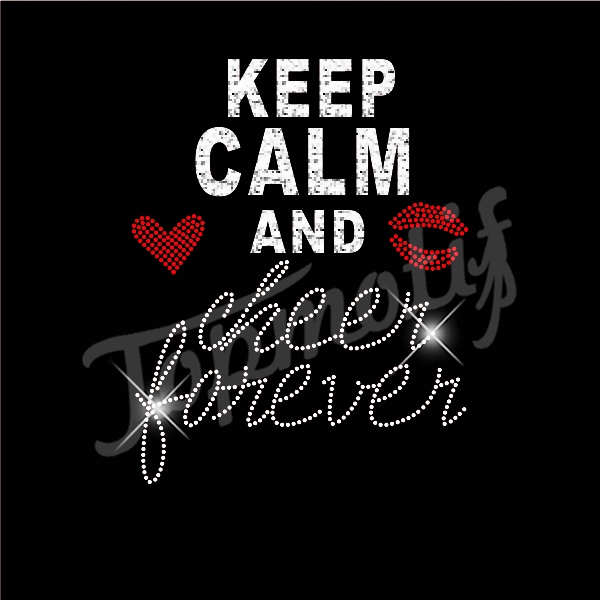 Wholesale Keep Calm And Cheer Forever Glitter Vinyl Transfer Wholesale