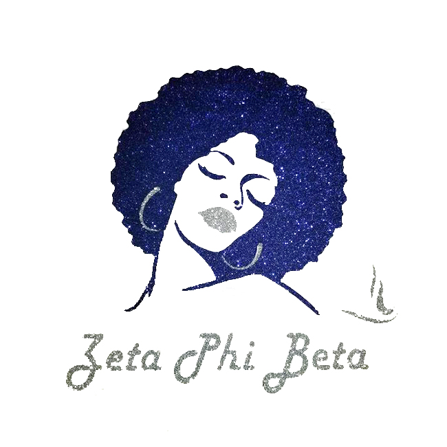 Afro girl with zeta phi beta glitter heat Tra …