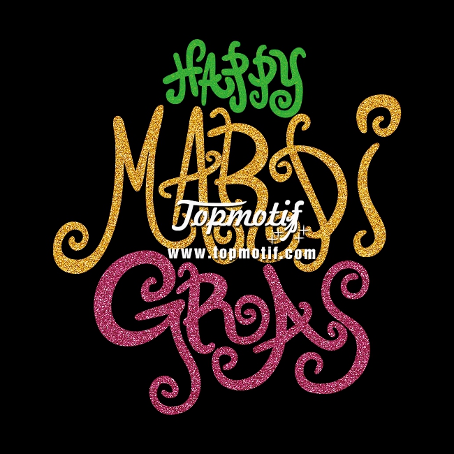 Happy Mardi Mask heat transfer glitter vinyl of PU