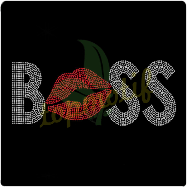 Red Lip Boss sequin transfer for te …