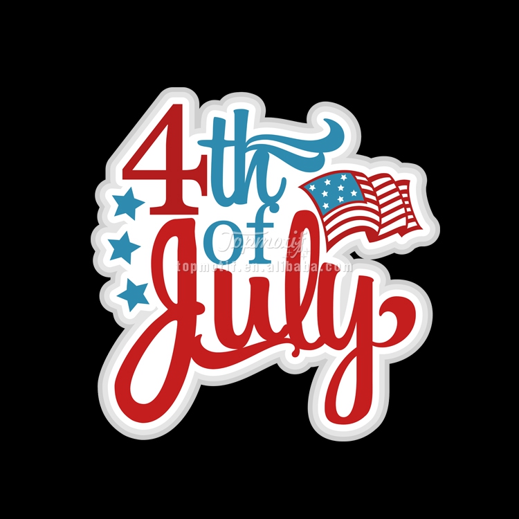 wholesale Fourth of July vinyl heart Transfer design for United States