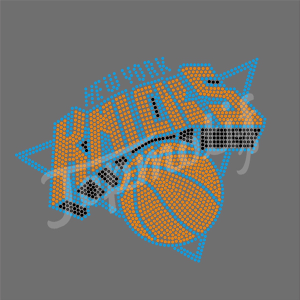 New Design Knicks Sport Team Hot Fix Rhinestone Design