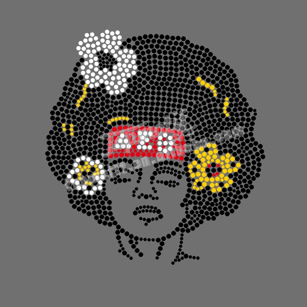 afro girl with delta sigma theta rhinestone t-shirts design