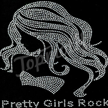 Pretty girls rock custom rhinestone transfers