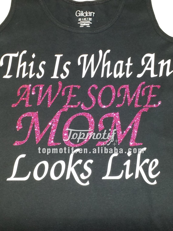 Heat transfer this is what an awesome mom looks like glitter applique