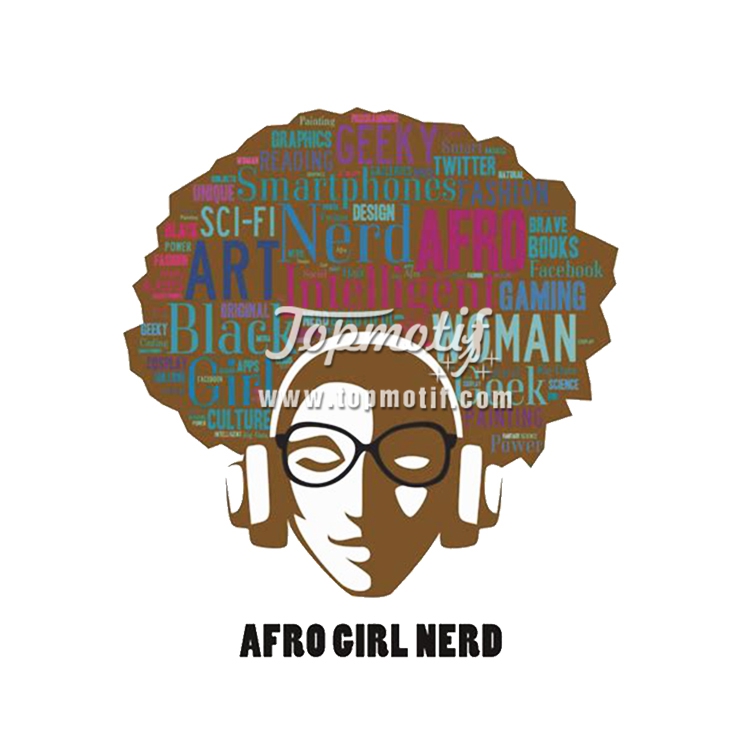 wholesale Afro Girl hot fix clothin …