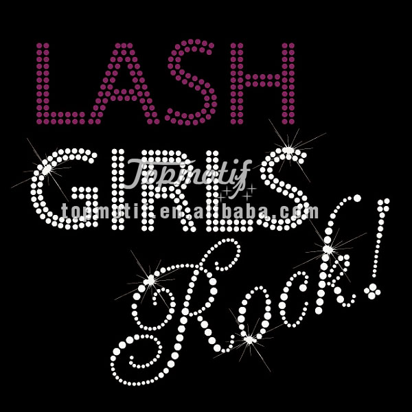 Lash Girls Rock Rhinestone Transfers For T-Shirts