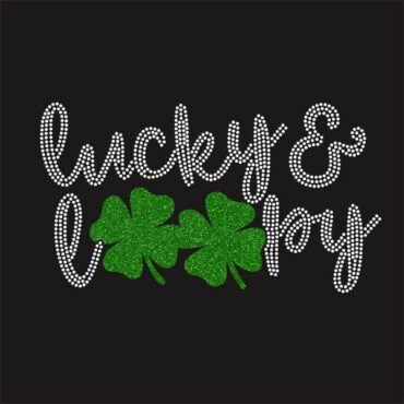 St.Patrick’s day lucky rhinestone glitt …