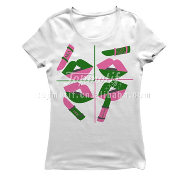 Green And Pink Lipstick AKA Transfers Sisters Sorority Heat Transfer Printing
