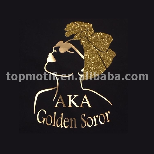Custom AKA Golden Soror Heat Press Glitter Vi …