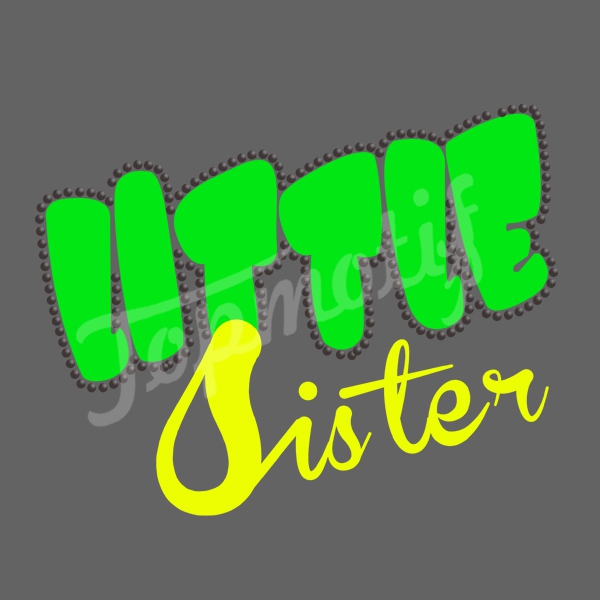 wholesale Little sister heat transf …