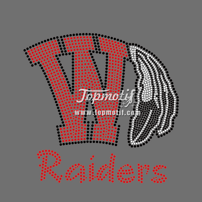 custom shirt raiders sports rhinestone heat transfers