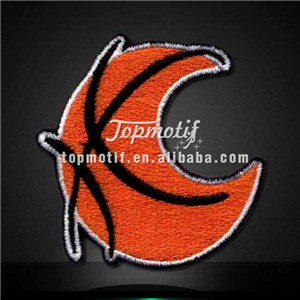 Free Embroidery Design Basketball Iron on Custom Patches for Tshirt