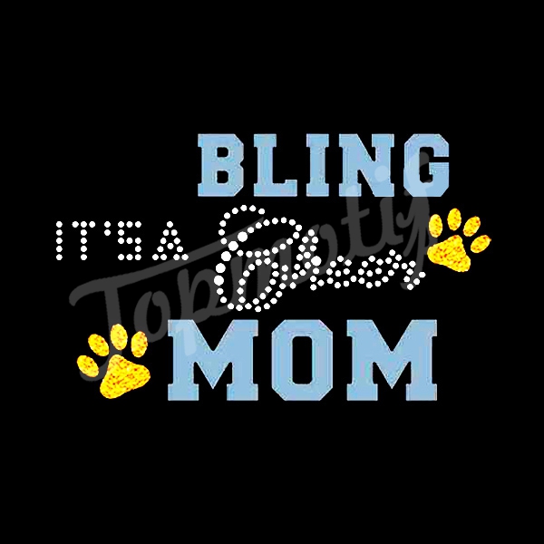 Bling Is A Cheer Mom Rhinestone Transfer Cheer Iron On Glitter Transfer