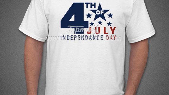 July 4th America Independence Day Printing Vinyl Heat Transfer Hot Fix Pattern In Blue and Red For T-shirt Cloth