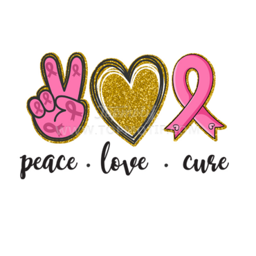 Peace Love Cure DTF Print Motif Iro …