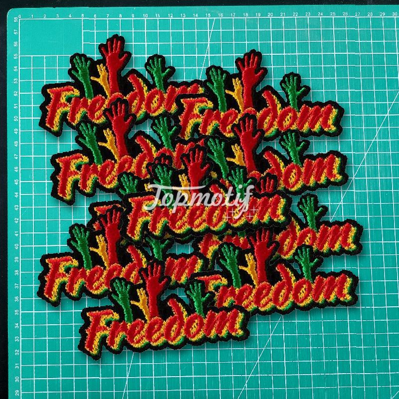 Juneteenth freedom letter custom design iron on applique heat press chenille patches